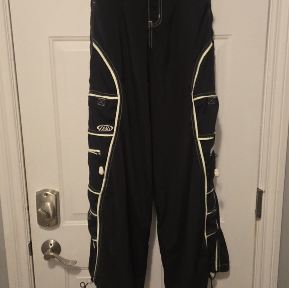 Macgear III Wide Leg Glow Cyber Goth Raver Pants Streetwear Grail - Picture 8 of 13